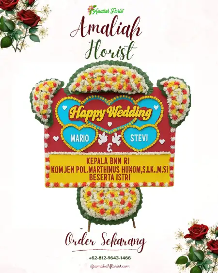 Papan Bunga Pernikahan Kedungpomahankulo N